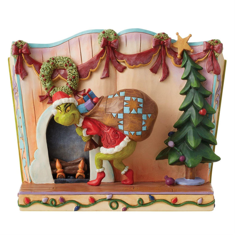 Grinch Stealing Presents Story Figurine