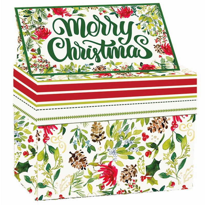 Christmas Greens Collection Recipe Card Box - The Country Christmas Loft