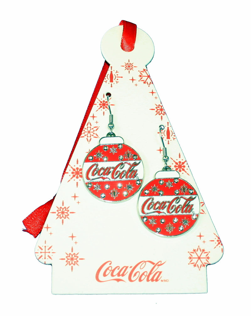 Holiday Coca-Cola Jewlery - Earrings - Two-tone - The Country Christmas Loft