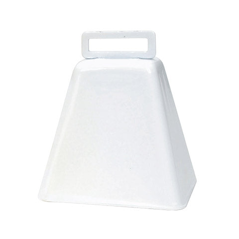 Metal 3 Inch Cowbell - White - The Country Christmas Loft