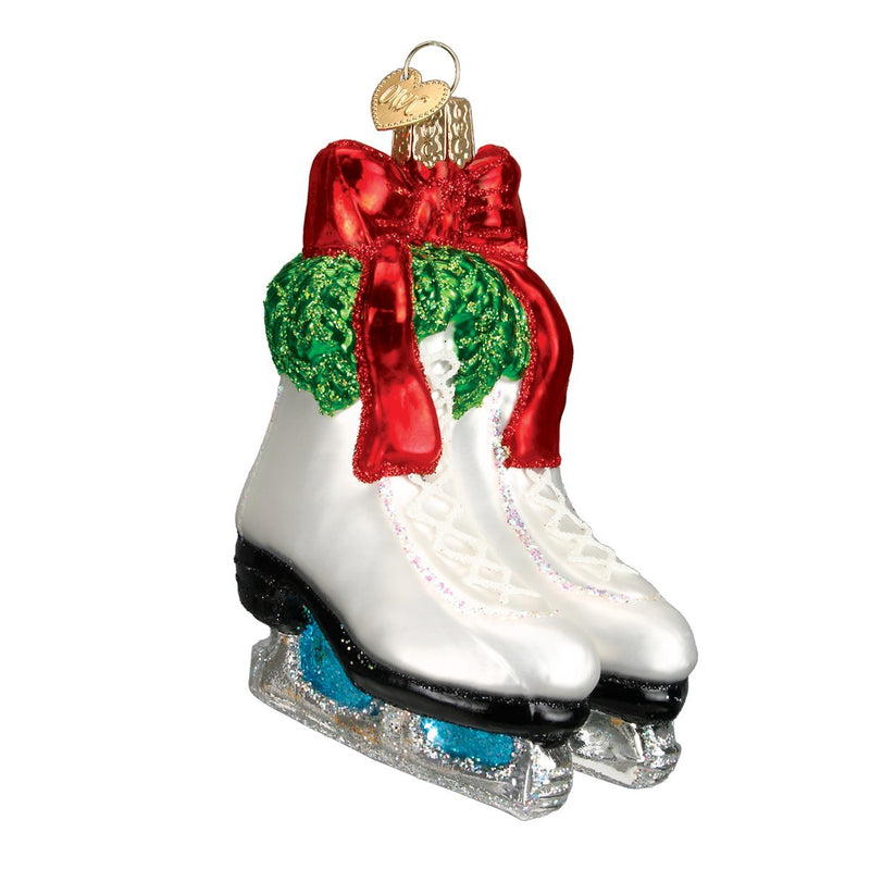 Old World Christmas Holiday Skates Glass Blown Ornament - The Country Christmas Loft
