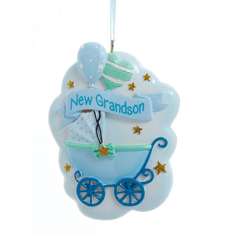 New Grandson Baby Stroller Ornament - The Country Christmas Loft