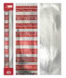 Kraft Embossed Foil Roll Wrap 2 Pack - Holiday Sentiments - The Country Christmas Loft