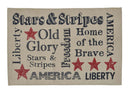 Stars And Stripes Print Rug - 2' x 3' - The Country Christmas Loft
