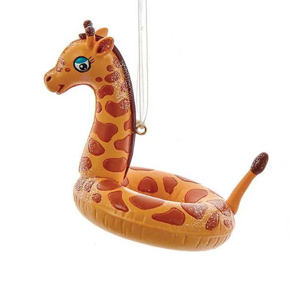 Jungle Animal In Float Ornament - Giraffe - The Country Christmas Loft
