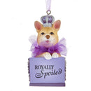 Royal Splendor Purple Dog Ornament - Royally Spoiled - The Country Christmas Loft