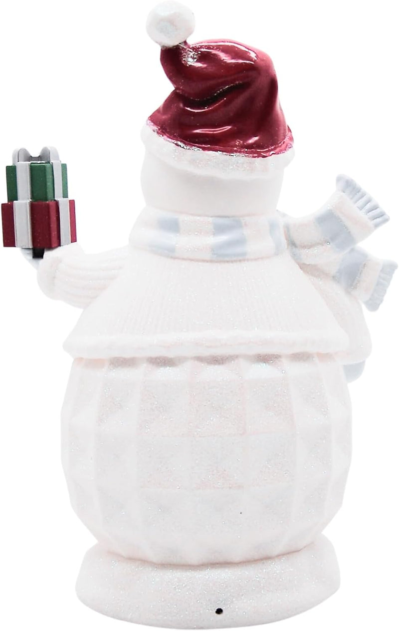 12.5" Lighted Snowman Glitterdome