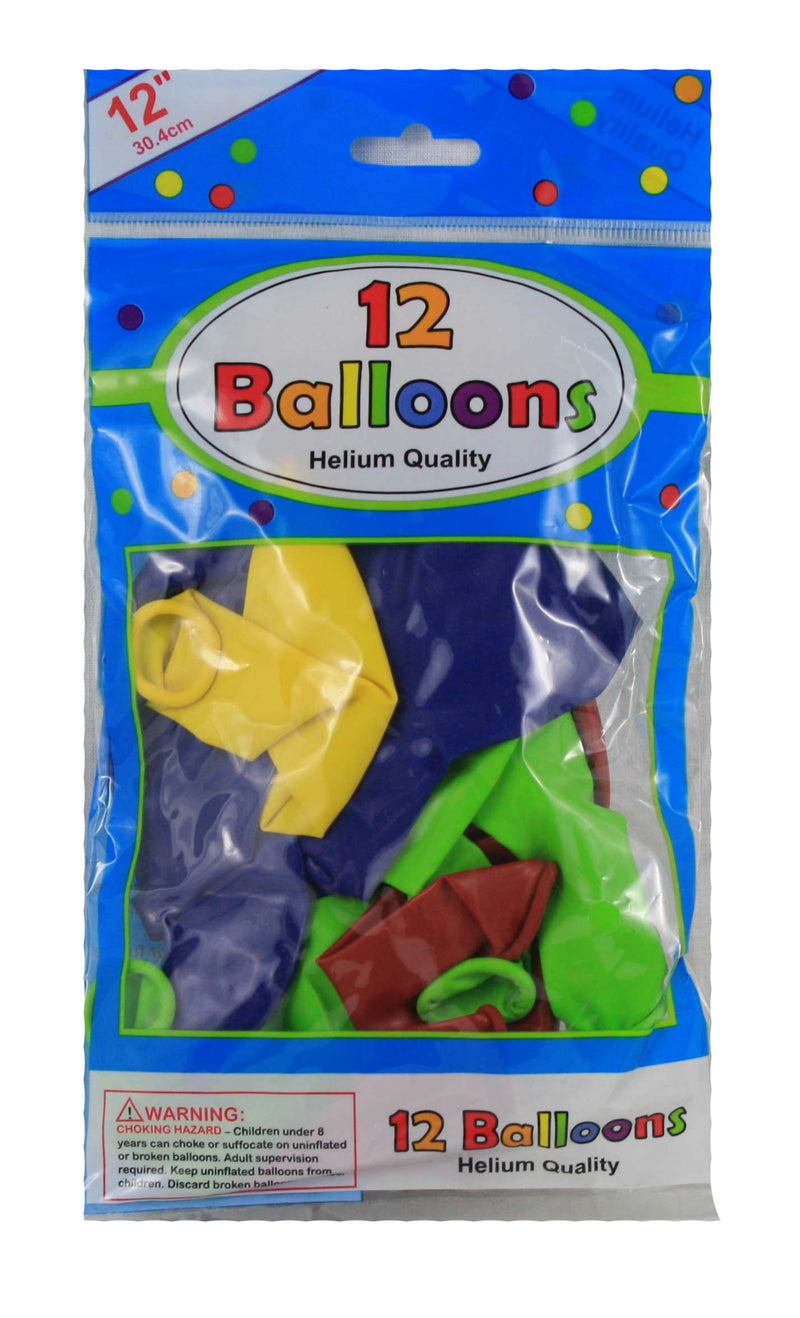 Party Balloon 12" Mix - Primary Colors - The Country Christmas Loft