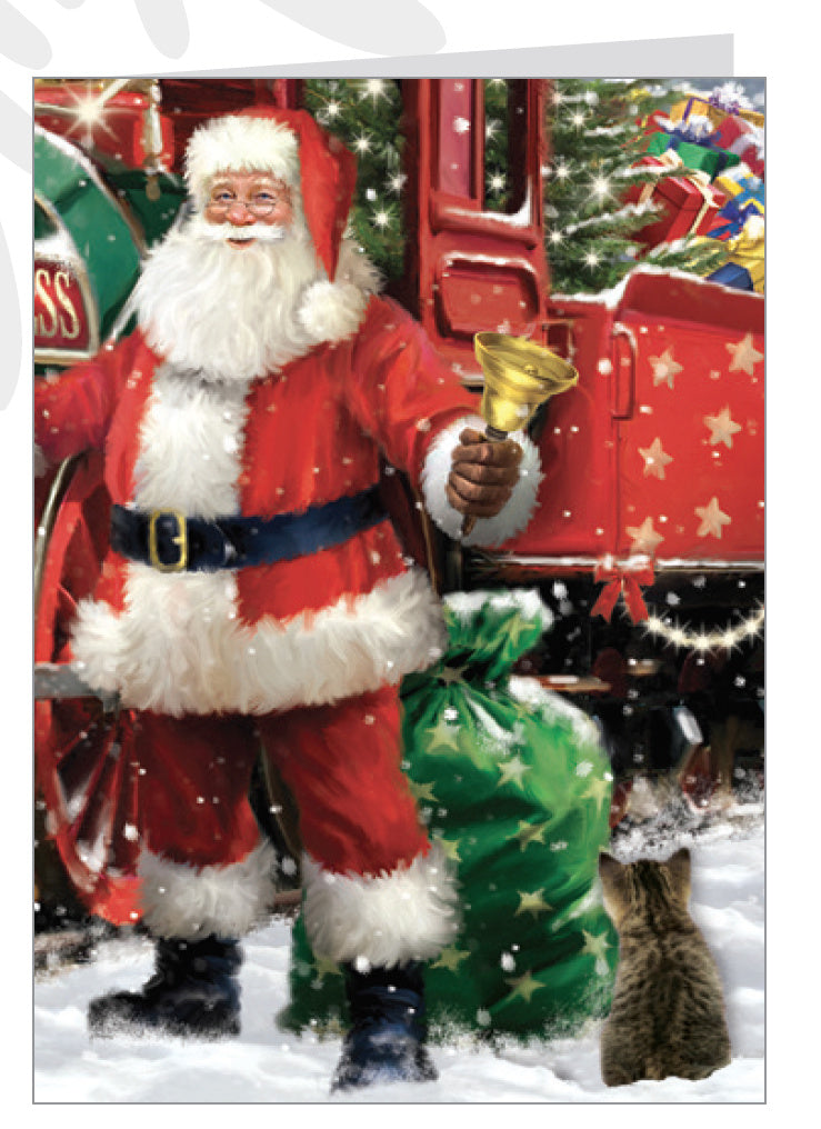 Love of Pets 18 Card Boxed Set (2020) - Bell Ringing Santa - The Country Christmas Loft