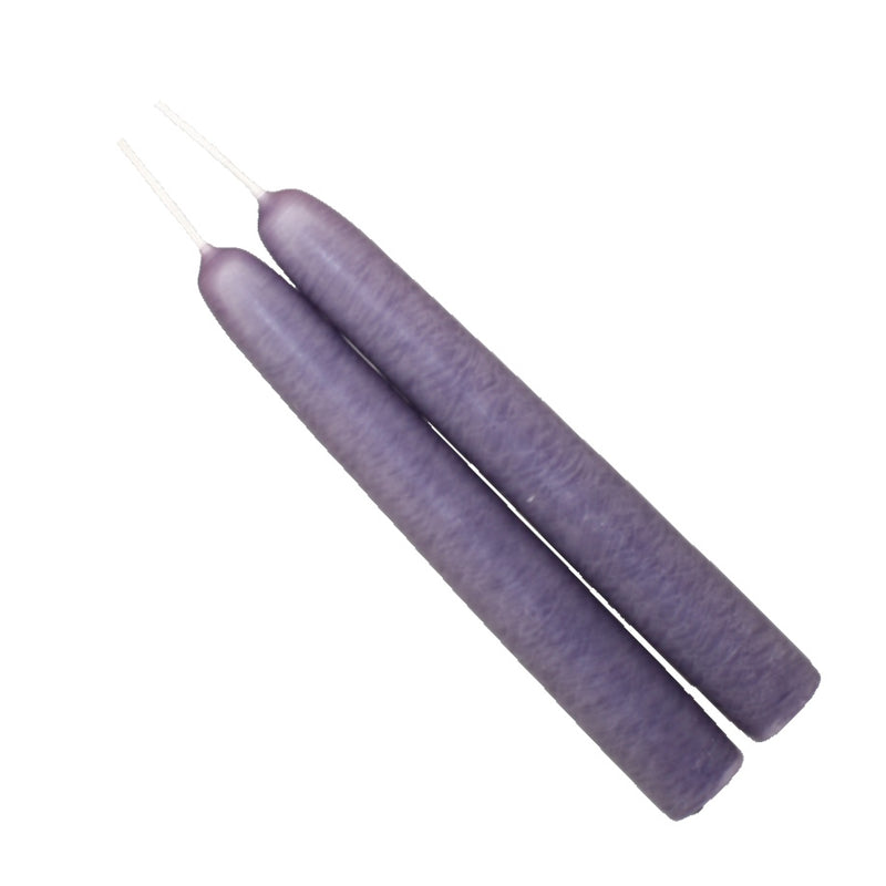 Mole Hollow Taper Pair (Lavender) - - The Country Christmas Loft