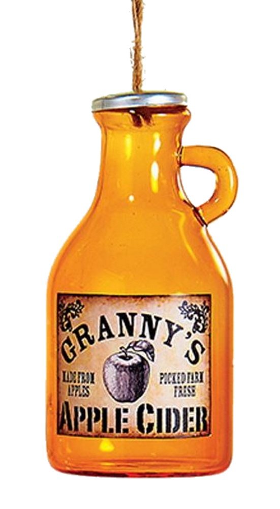 3.75 Inch Glass Moonshine Jar/Jug Ornament - Granny - The Country Christmas Loft