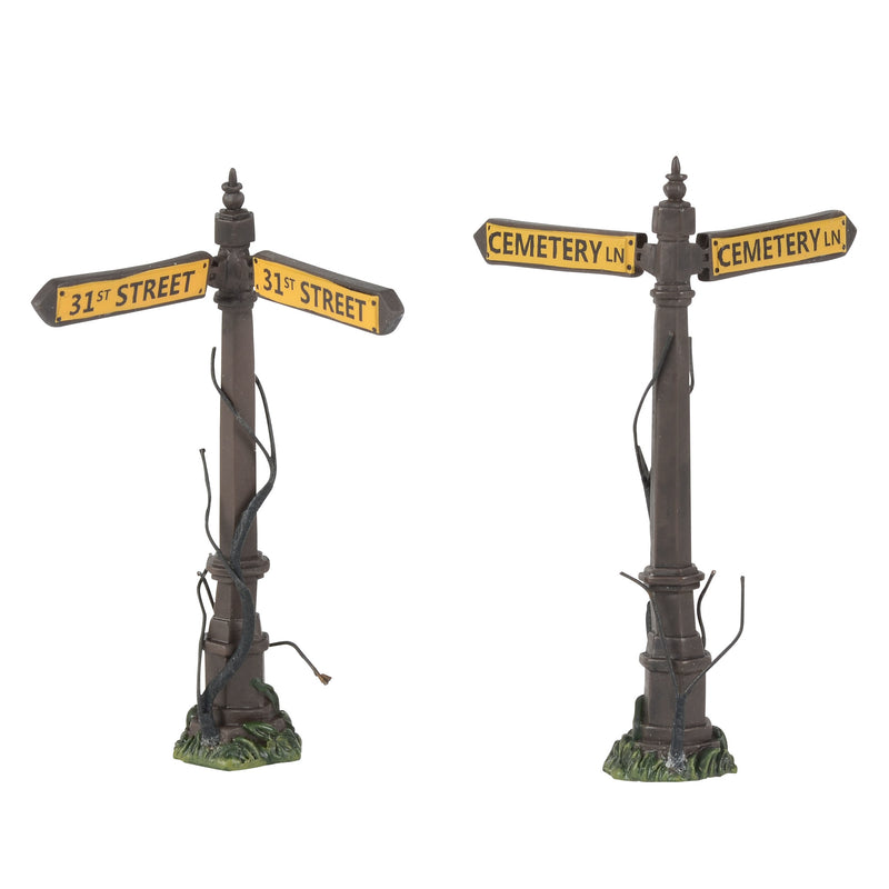 Creepy Street Signs (set of 2) - The Country Christmas Loft