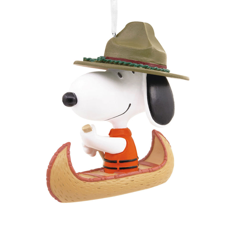 Camp Snoopy in Canoe Ornament