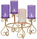 Advent Ring with Glass Flutes - 8.25 inch (candles not included) - The Country Christmas Loft