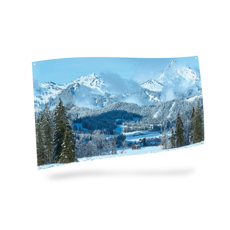 My Village Background Cloth - Mountain Landscape - The Country Christmas Loft