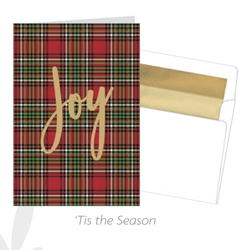 Luxury 18 Count Card Set - Plaid Joy - The Country Christmas Loft
