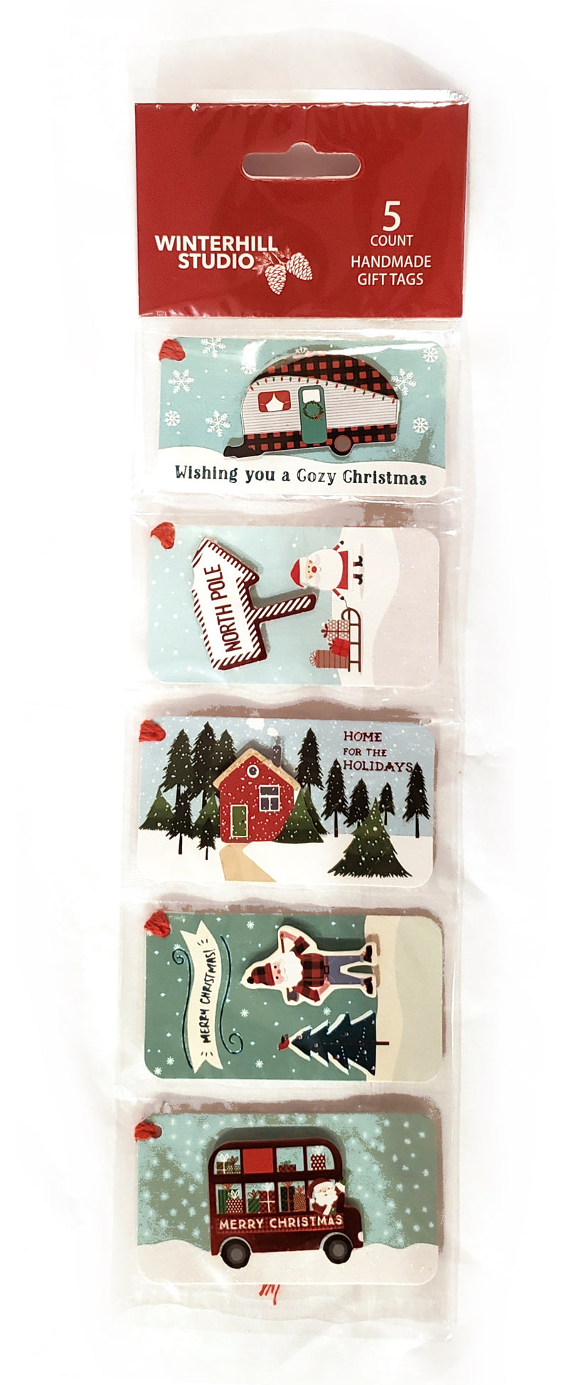 Handmade Gift Tags 5 Count - Village - The Country Christmas Loft