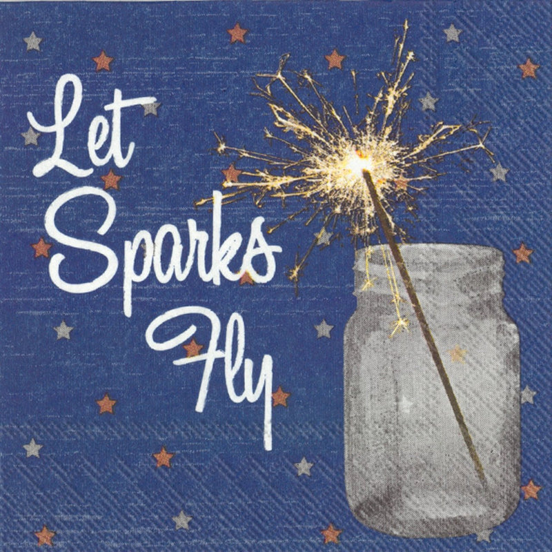 Let Sparks Fly Cocktail Napkin - The Country Christmas Loft
