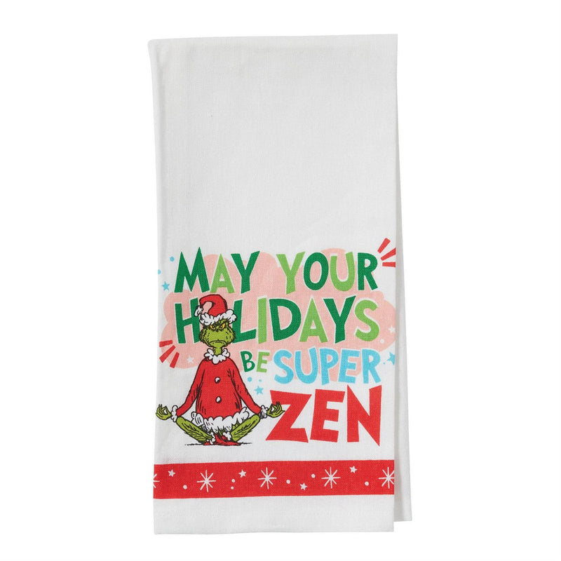 Grinch Super Zen Holidays Tea Towel