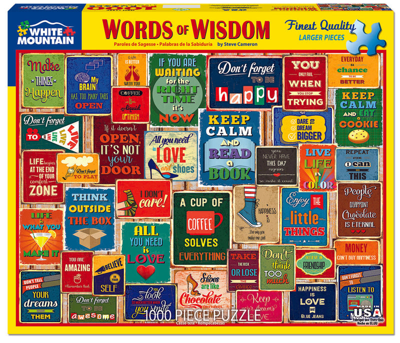 Words Of Wisdom - 1000 Piece Jigsaw Puzzle - The Country Christmas Loft