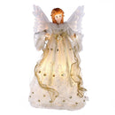 Fiber-Optic Ivory and Gold Animated Angel Lighted Treetop - The Country Christmas Loft