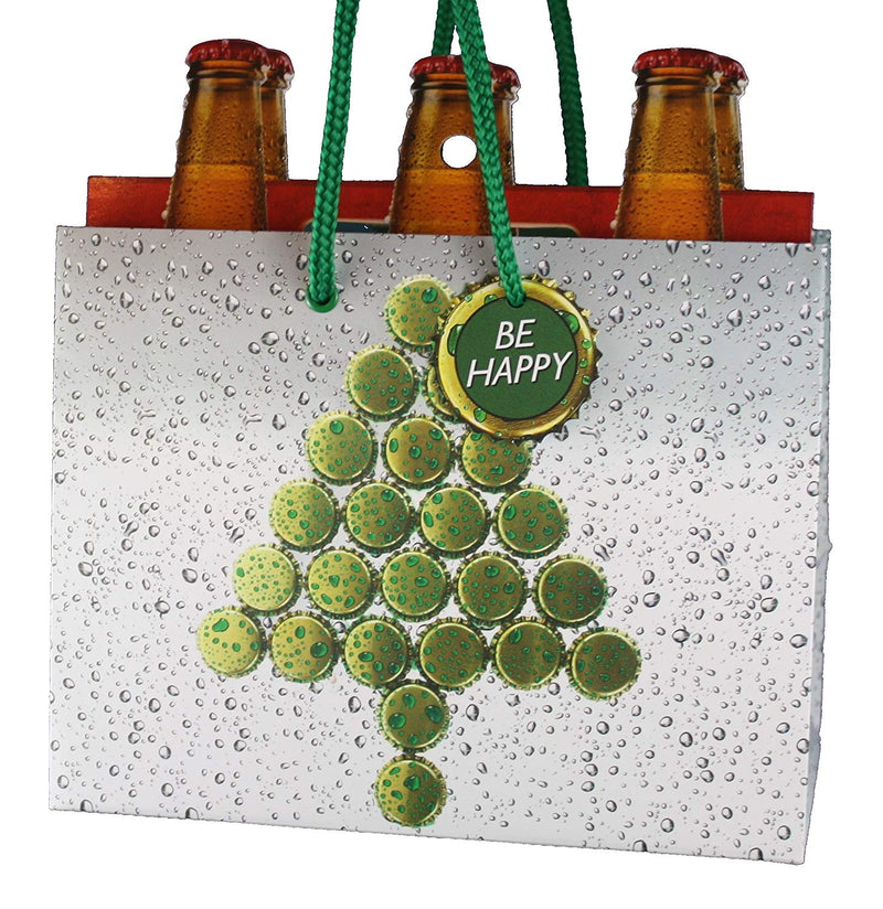 Heavyweight Gift Bag for 6-packs - Bubble Tree - The Country Christmas Loft