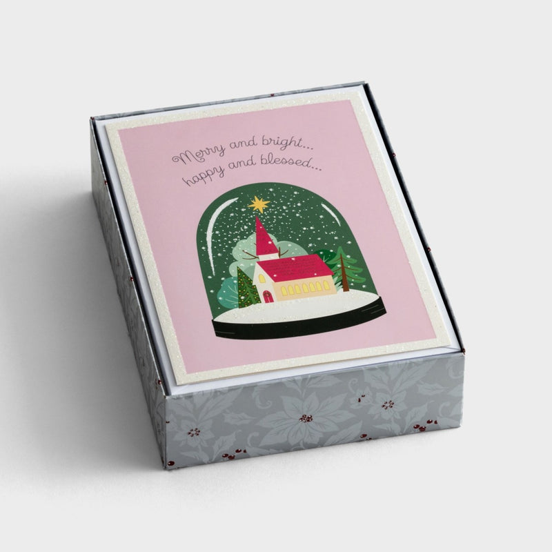 Merry And Bright Christmas Boxed Cards - The Country Christmas Loft