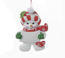 Snow Kid Ornament - Girl - Striped Hat - The Country Christmas Loft