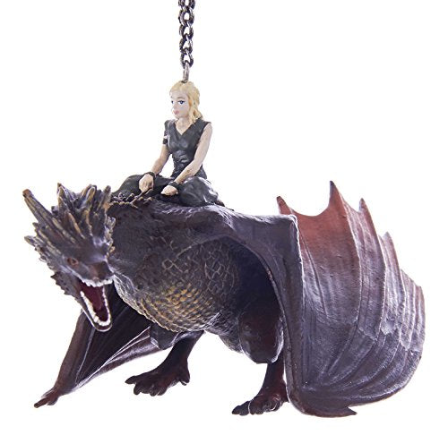 Kurt Adler 5 inch Game Of Thrones Daenerys With Dragon Ornament - The Country Christmas Loft
