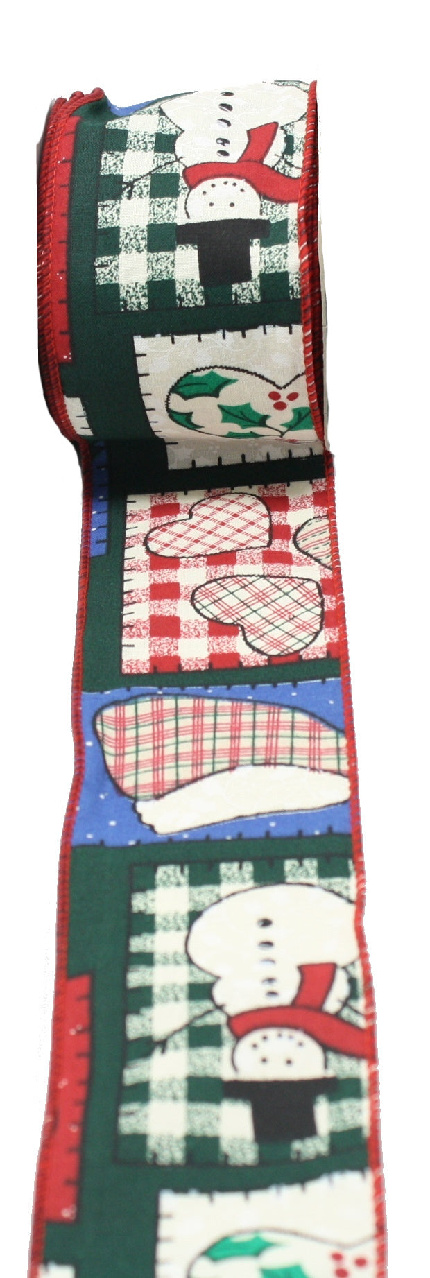 Patchwork Christmas Icons  Wired Ribbon - The Country Christmas Loft