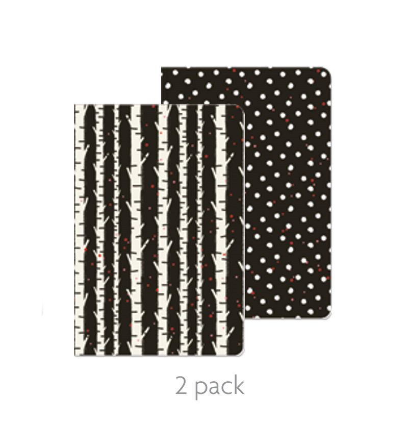 Journal 2 Pack  - Tree Print - The Country Christmas Loft