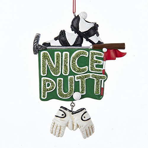 5 inch Painted Golf W/Gloves Danglers - The Country Christmas Loft