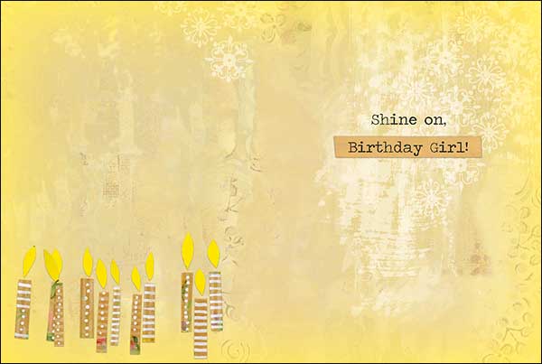 Birthday Card - Shine On Birthday Girl - The Country Christmas Loft