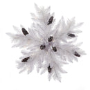 32" Battery-Operated Pre-Lit LED White Snowflake Wreath - The Country Christmas Loft