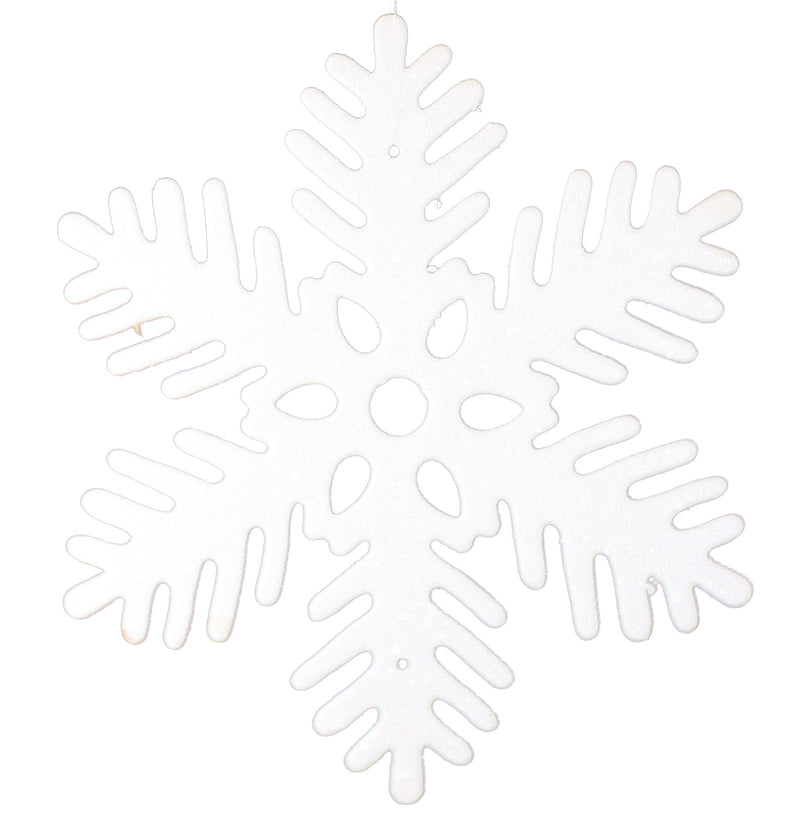 Glitter Snowflake 11 Inch Ornament -  Touch of Sparkle - Solid - The Country Christmas Loft