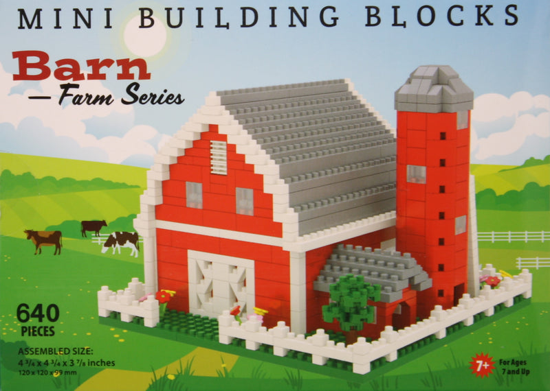 Mini Building Blocks - Farm Series - Barn with Fence - The Country Christmas Loft