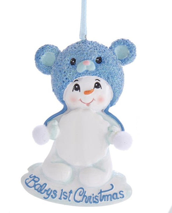 Baby's 1st Christmas Snow Bear - Blue - The Country Christmas Loft