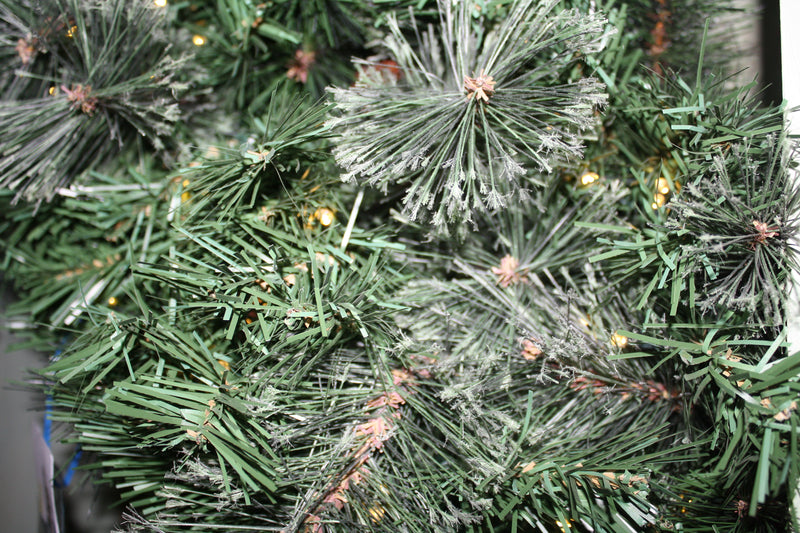 48 Inch Lighted Australian Pine Wreath - Warm White Lights - The Country Christmas Loft