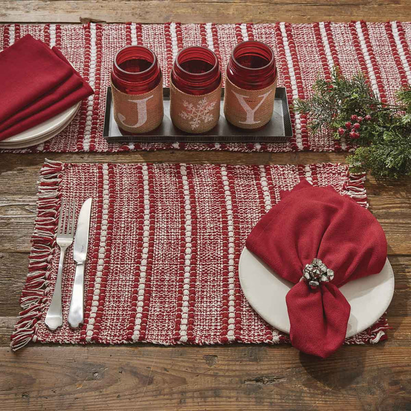Peppemint Stripe Placemat - The Country Christmas Loft