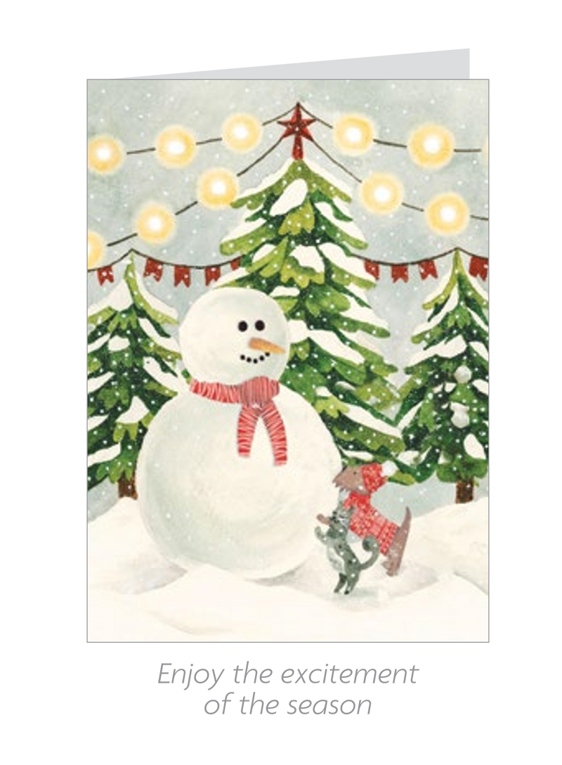 Love Of Pets 18 Count Card Set - Snowman's Friends - The Country Christmas Loft