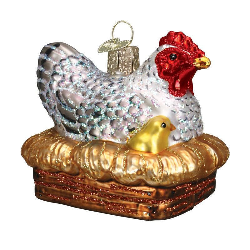 Hen On Nest Ornament - The Country Christmas Loft