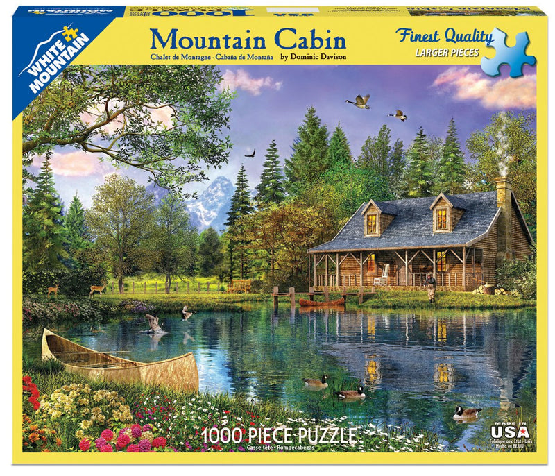Mountain Cabin Puzzle - 1000 Piece - The Country Christmas Loft